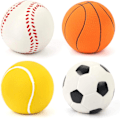 Miniatyrbild 2 av 5: 4-pack 2,4\" Pipande Latex Valpleksak Boll Sportbollar Set