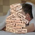 Miniatyrbild 4 av 8: Block Tower Jenga Spel Par Dating Block Tower Jenga Spel