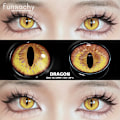 Miniatyrbillede 1 af 6: Funsachy Cosplay Blinde Sorte Linser Anime Hvide Øjne Farvelinser Halloween Vampyr Linser Kosmetiske Farverige Multikontakt Linser Røde Linser DRAGON DRAGON