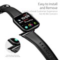 Miniatyrbillede 2 af 6: Apple Watch 38/40/41 mm Urrem Ægte Læder Sort 44