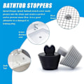 Miniatyrbild 2 av 2: Badkarspropp, 3-pack Universal Silikon Diskbänkspropp, Silikon Badrumsavloppspropp för Diskbänk, Golvbrunn, Badrumsavloppspropp
