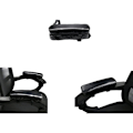 Miniatyrbillede 1 af 2: Pakke PU Armlænspuder, Albuestøtte, Albuepude, Memory Foam Armlæn til Kontorstol og Gamingstol, Stol Armpude (Sort)