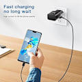 Miniatyrbilde 2 av 6: 2-pakning USB-lader kompatibel med Samsung Galaxy S-serien Edge/Plus/Active og andre smarttelefoner, hurtiglader strømadapter hurtigladekontakt