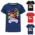 Miniatyrbilde 5 av 5: Barn Gutter Jenter Smilende Critters CatNap DogDay T-skjorte med trykk unisex svart Svart Svart Black【YD】