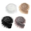 Miniatyrbillede 4 af 5: stk kunstige pelsstrimler stof lodne pelsstoffer DIY håndværk fluffy strimler