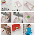 Miniatyrbilde 5 av 5: 400 stk trykknapper 24 farger plast T5 12mm, med oppbevaringsboks