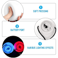 Pikkukuva 3 / 5: LED Poi -pallot, 2 LED Poi -jonglööripallon setti sateenkaaren väreillä ja strobovaikutuksella, LED Glow Poi -setti aloittelijoille ja ammattilaisille