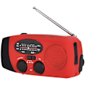 Pikkukuva 2 / 5: Kannettava radio lukuvalolla ja taskulampulla AM/FM aurinkoenergialla toimiva käsikampi taskuradio säävaroituksella ja varavirtalähteellä