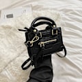 Miniatyrbillede 1 af 5: Pige Tasker Sød Lille Crossbody Håndtaske til Børn (Sort)