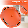Miniatyrbillede 4 af 8: Kylling-Shredder Stor Kyllingbryst-Shredder Værktøj Twist med Børst & Gaffel, Synlig Kød-Shredder Maskine, Anti-Skrid Sikkerhed, Ergonomisk, Kylling (Orange) Orange