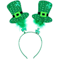 Miniatyrbillede 1 af 4: St. Patricks Dag Grøn Kløver Hårbøjle, Irske Gaver Festtøj Hår