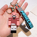 Pikkukuva 6 / 6: Uusi 3D-peli Minecraft PVC-avaimenperä Ainme Steve Creeper My World A4