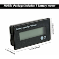 Miniatyrbillede 3 af 5: 12V 24V Batterimåler med Alarm, Batterikapacitet Spænding, Batterimonitorer, Blysyre- og Lithium Ion Batteritester (Grønt Lys)[GKS]