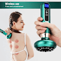 Miniatyrbild 2 av 5: Elektrisk koppningsmassageapparat vakuumsugkopp guasha anti celluliter skönhet hälsa skrapning infraröd värme bantning gua sha massage levels of suction