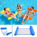 Miniatyrbild 2 av 5: Uppblåsbar Badmadrass, Vattenhängmatta 4-i-1 Lounger Pool