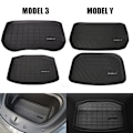 Miniatyrbilde 2 av 7: TPE Matte foran og bak for Tesla Model 3 Model Y Mattetilbehør Bagasjeromsbrett Gulvmatte[YD] model 3  set