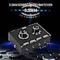 Pikkukuva 2 / 5: 4-porttinen audiovaihdin, 3,5 mm:n audiovaihdin, stereo aux -audiovalitsin, 4 sisääntuloa 1 ulostulo/1 sisääntulo 4 ulostuloa
