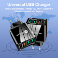 Miniatyrbillede 4 af 5: Standard 36W PD20W+2.4A 3USB 4A Europæisk Standard Mobiltelefon Oplader Multiport Opladningshoved Adapter