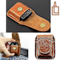 Miniatyrbillede 1 af 5: Læder lighter etui Håndlavet hylster bælte Loop Clip pung Holder til Zippo