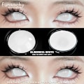 Miniatyrbild 1 av 6: Funsachy Cosplay Blinda Svarta Linser Anime Vita Ögon Färgade Linser Halloween Vampyr Linser Kosmetiska Färgade Multikontakter Röda Linser BLINDNESS-VITE BLINDNESS-WHITE