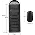 Miniatyrbillede 3 af 7: 1 STK Soveposer til voksne, enkelt voksen kuvertsovepose til 3 sæsoner letvægts camping vandreture Black