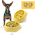 Miniatyrbillede 2 af 5: Hundeskål Hundefoder Slow Feeder Skål Oppustet Stop Madskål Interaktivt Puslespil Sund Madskål (Gul)