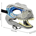 Miniatyrbillede 1 af 2: Halloween Fest Cosplay Maske Simulation Jurassic Dinosaur Maske C C