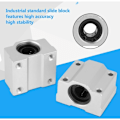 Miniatyrbillede 2 af 2: Lineær Leje Slide Blok, 4 stk./sæt SCS12UU Lineær Bevægelse, Aluminium Kugleleje Slide Blok, Indvendig Diameter 12mm, Udbredt i Elværktøj