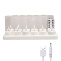 Miniatyrbilde 1 av 5: Flammeløse lys med fjernkontroll, timer og ladestasjon, 12 stk. USB-oppladbare LED-varme lys