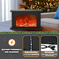 Miniatyrbilde 3 av 5: Rektangulær LED-peislykt med flammeeffekt