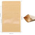 Miniatyrbilde 3 av 5: 50 stk 12x20cm Vanntett Glidelåspose Kraft Glidelåspose Matpapir Liten