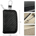 Miniatyrbillede 2 af 5: Sort Faraday Bilnøgleholder, Kulfiber Signalblokerende Bilnøglecover, Anti-Hacking, RFID Signalblokering, Tyverisikringskasse