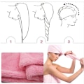 Miniatyrbild 3 av 3: Turban / Mikrofiber handduk För håret (Gul) Gul one size