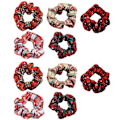 Miniatyrbillede 1 af 5: Jule Scrunchies til Hår Scrunchie Holder Ponytail Elastikker KLB