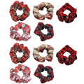 Pikkukuva 1 / 5: Joulu Scrunchies hiuksille Scrunchie pidike Poninhäntä Kuminauhat KLB