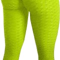 Miniatyrbilde 1 av 4: Berømte leggings, kvinners rumpe løftende yogabukser høye 01 gule KLB