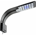 Miniatyrbillede 2 af 5: Ultra-tynd LED-lys til lille akvarium, mini akvarium klemmelampe med 24 LED'er hvidt og blåt lys til 30-40 cm akvarium, 10 W (sort) KLB