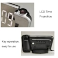 Miniatyrbild 5 av 7: Automatisk halvlysande elektronisk klocka med LED-spegelprojektion (svart skal +