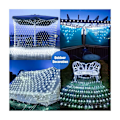 Miniatyrbilde 3 av 5: Nettlyslenke, 540 LED-nettlys 6M X 4M 8 Vanntett energimodus, dimbar for soverom julebryllupsfest hjemmehage, hvit KLB
