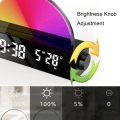 Miniatyrbilde 3 av 6: S286 Solnedgangslys, LED digital display, elektronisk klokke, USB-tilkobling, skrivebord