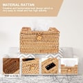 Miniatyrbillede 4 af 5: 16 * 12 * 9cm rattan væv papirboks sæt rektangulær væv sæt vævet