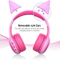 Pikkukuva 2 / 7: Bluetooth-kuulokkeet lapsille, joissa on mikrofoni, pinkki