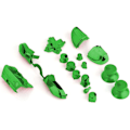 Miniatyrbillede 3 af 8: Fuld knap-sæt til Xbox One / Elite-controller (3,5 mm grøn KLB