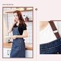 Miniatyrbilde 3 av 7: Denimforkle, Unisex justerbar forkle med 3 lommer, matlagingsforkle KLB