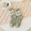 Miniatyrbild 4 av 5: Postpartum strumpor, varma sovande golvullstrumpor, gröna KLB