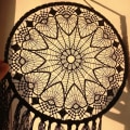 Miniatyrbild 3 av 5: Handgjord svart drömfångare - Stor boho drömfångare med svart macrame - Väggdekoration för bil, bröllop, hem, sovrum,-