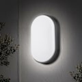 Miniatyrbild 1 av 4: Elliptisk LED-vägglampa Taklampa Vägglampa Belysningsarmatur, 20W 4000K 700LM IP54, För inomhus och utomhus - Svart KLB