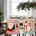 Miniatyrbild 5 av 7: Julstolsöverdrag, julhem middagsbord, julstolsöverdrag för vitt