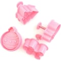 Miniatyrbilde 2 av 5: 4 stk. Kakedekorasjonsbakende kakeform 3D Snømann Biscuit Baking Pepperkakeform Hjemmelaget julekaker
