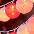 Miniatyrbillede 5 af 5: Farvede lys LED plastikkugle jul nytår KLB